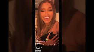 Cardi B Previews New Song on IG Live!