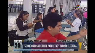 TSE inició repartición de papeletas y padrón electoral