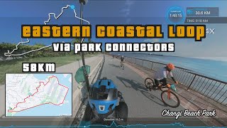 58KM Eastern Coastal Loop via PCN Anti-clockwise | Cycling Singapore