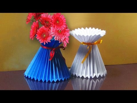 How To Make A Paper Flower Vase | Very Easy And Simple Way | How To Make A Paper Flower Vase | Very Easy And Simple Way |