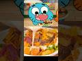 Gumball's Beefy Patty Strips And Brioche Bun Cubes!🍔🥗 #shorts #burger #salad #amazingworldofgumball