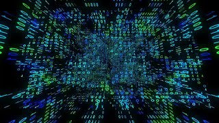 Binary Data Matrix Cube Stock Motion Graphics