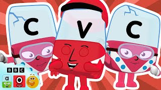 Crazy CVC Adventures with Alphablocks | Learn to read and spell | @LearningBlocks