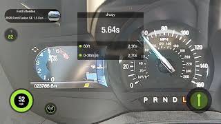 Dragy vs Dashboard 2020 Ford Fusion SE 1.5 EcoBoost 93 fuel+LME 91-93 V2 Perform
