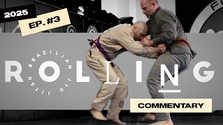 BJJ - Rolling Commentary - 45-year-old Brown Belt vs. 26-year-old Purple Belt (2025 Ep. 3)