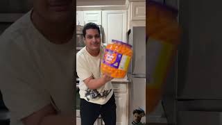 Spilled cheeseball prank on brother 🤣#shorts