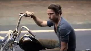 Brad Pitt riding bike