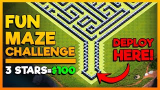 First to 3-Star THIS BASE Gets $100 - Clash of Clans Challenge