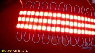 3 LED strips 12V Waterproof 5630/5730 LED modules RED Unbox test