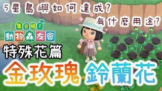 動物森友會 與五星島嶼評價息息相關的兩種特殊花- 金玫瑰與鈴蘭花 培育方式介紹以及達成五星的要訣│動森閒聊【克雷】