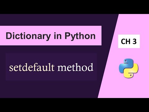 setdefault Method in Python DictionaryDictionary in Python ...