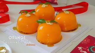 Orange caramel cake 🍊🧧🍰🥄🐉✨ , เค้กลูกส้มมงคล