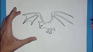 How To Draw A Bat 1| Animal Drawing | Easy Drawing Tutorial For Kids