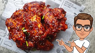 Crispy Korean Fried Chicken | Yangnyeom-tongdak | Sweet & Spicy Fried Chicken | Korean Street Food