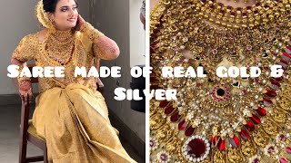 Real gold saree/ real gold and silver bridal saree/brides of India/big fat Indian wedding/brides