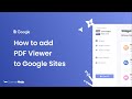 How to add a PDF Viewer to Google Sites