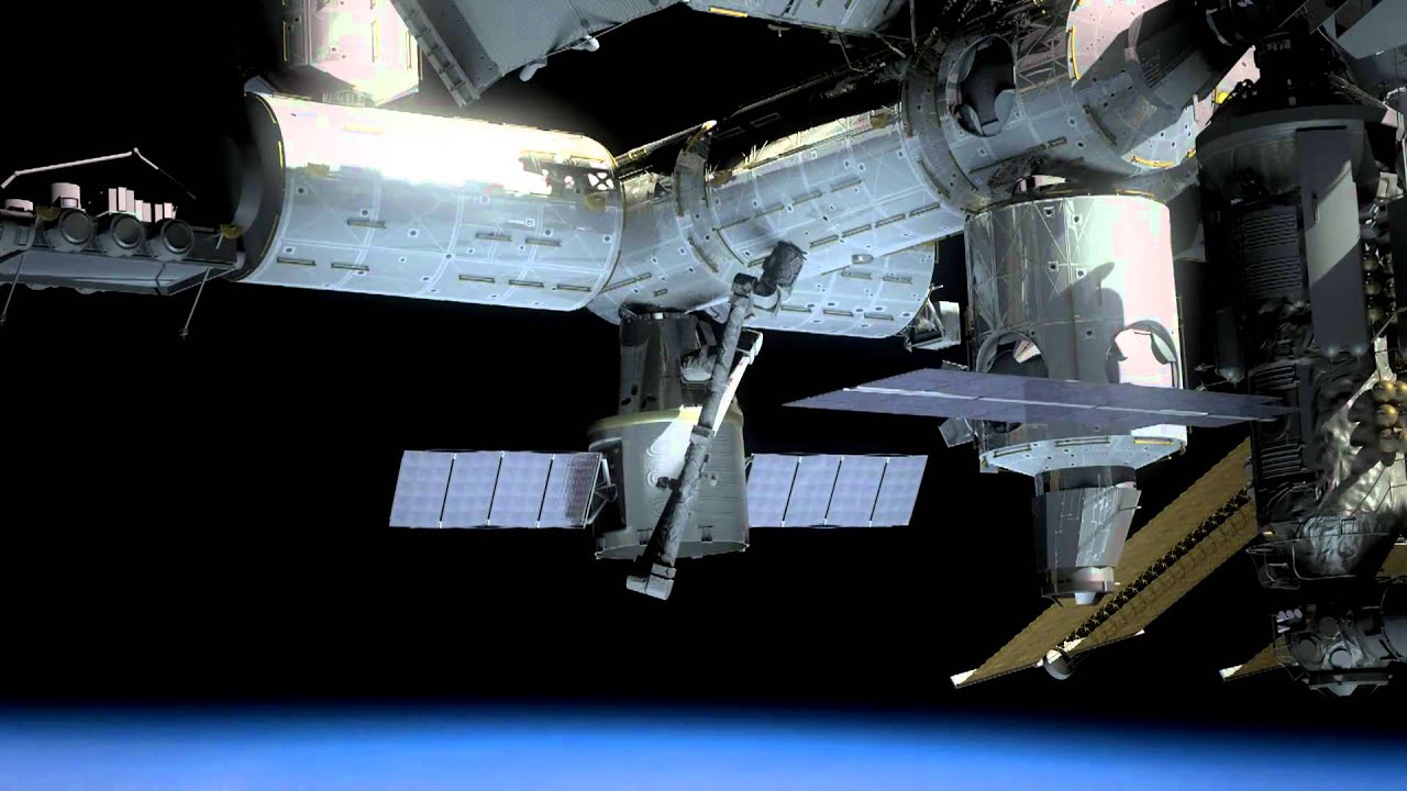 SpaceX - Cargo Delivery To ISS (simulation) - YouTube