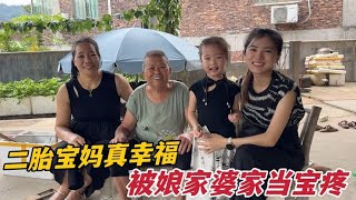 儿媳带婆婆回娘家，看奶奶养一窝小鸡给坐月子，婆媳举动让人暖心