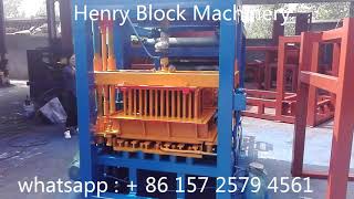 Check and prepare to load the QT4-20 hydraulic system fully automatic concrete block making machine