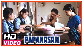 Papanasam Tamil Movie | Scenes | Kamal Haasan allows Nivedha to go for nature camp | Gautami
