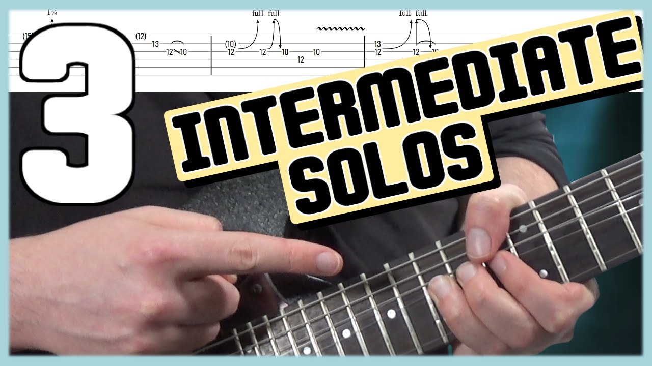 EASY ROCK GUITAR SOLOS For Intermediate Players & Tabs - YouTube