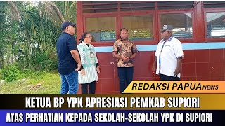 KUNJUNGI SEKOLAH YPK DI SUPIORI, JONI BETAUBUN SAMPAIKAN TERIMA KASIH KEPADA PEMERINTAH SETEMPAT