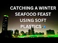 Catching a winter seafood feast using seafood plastics, with Michelle, Simon, Artie & Ollie 🎣🦑