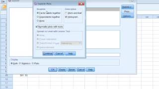 Histogram and boxplot in SPSS
