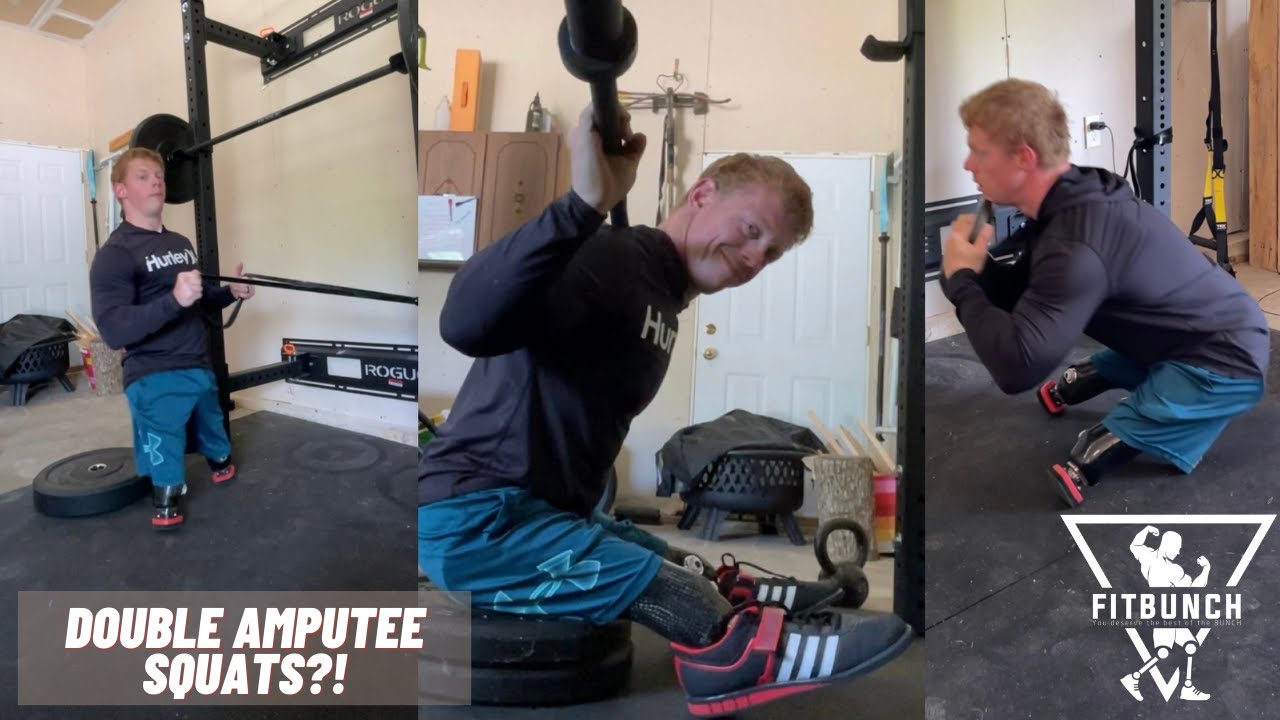 [AMPUTEE EXERCISE] Bilateral Above Knee Squat Progressions (Stubbies ...