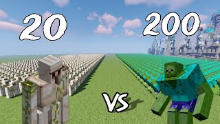 فلم ماين كرافت: هجوم الايرون غولم ضد الزومبي(النتيجه حاسمة)Minecraft Iron Golem vs Zombie #minecraft