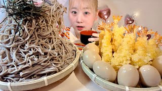 ASMR Fried Shrimp Noodles Named Soba【English subtitles】【Mukbang/ Eating Sounds】