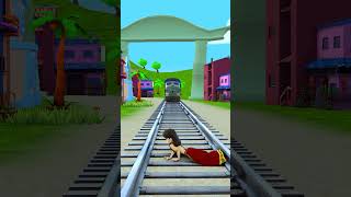 Train se maa ko bacha liya pappu ne 🚊l Gulli Bulli l Cartoon l granny I tmkoc l shortscomedy