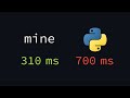 why my scripting language is already faster than python