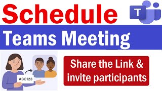 How to Schedule a Microsoft Teams Meeting | How To Create Teams Meeting Link and Invite Someone