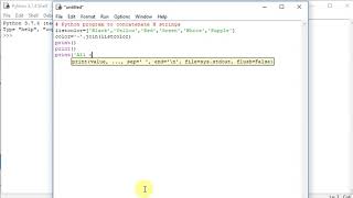 Python program to concatenate N strings