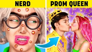 Nerd Became a Prom Queen! From Poor to Rich Emergency Hacks For High School* Summer Prom School Hack