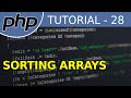 Sorting Arrays - #28 PHP Tutorial For Beginners With Examples