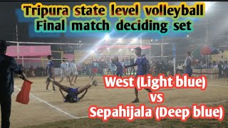 Final match , Deciding set West District vs Sepahijala District