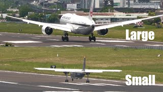 松山機場 | 28跑道強風中起降－從小飛機到廣體客機 | Plane Spotting