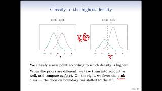 Statistical Learning: 4.6 Gaussian Discriminant Analysis (One Variable)