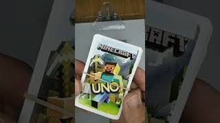 Mostrando minhas Cartinhas de Minecraft UNO em 16 segundos! #shorts #cartinhas #uno #minecraft