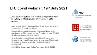 LTCcovid Webinar - Perspectives from France, Italy and Portugal, and an overview of OECD responses