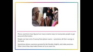 Internet & Technology Safety - Phone Scams and Identity Theft (ENG NPS)