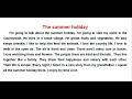 paragraph about summer holiday براجراف عن اجازة الصيف للصف الأول والثاني الاعدادي