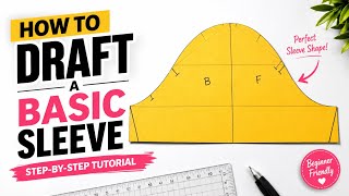 How To Draft A Basic Sleeve Block Pattern | Beginner Friendly Tutorial