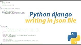 How write data json file in django