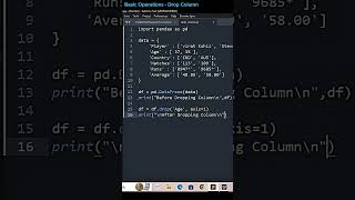 Drop Columns in Pandas Using drop Method | Python Tutorial