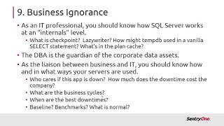 Top 10 SQL Server Mistakes Made by DBAs