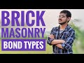 Types of bonds in Brick masonry wall construction- Building construction BMC| SSC JE