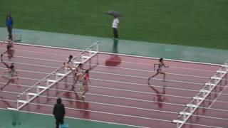 女B 100mYH決勝_平成29年福岡県高校学年別選手権 中部ブロック予選大会